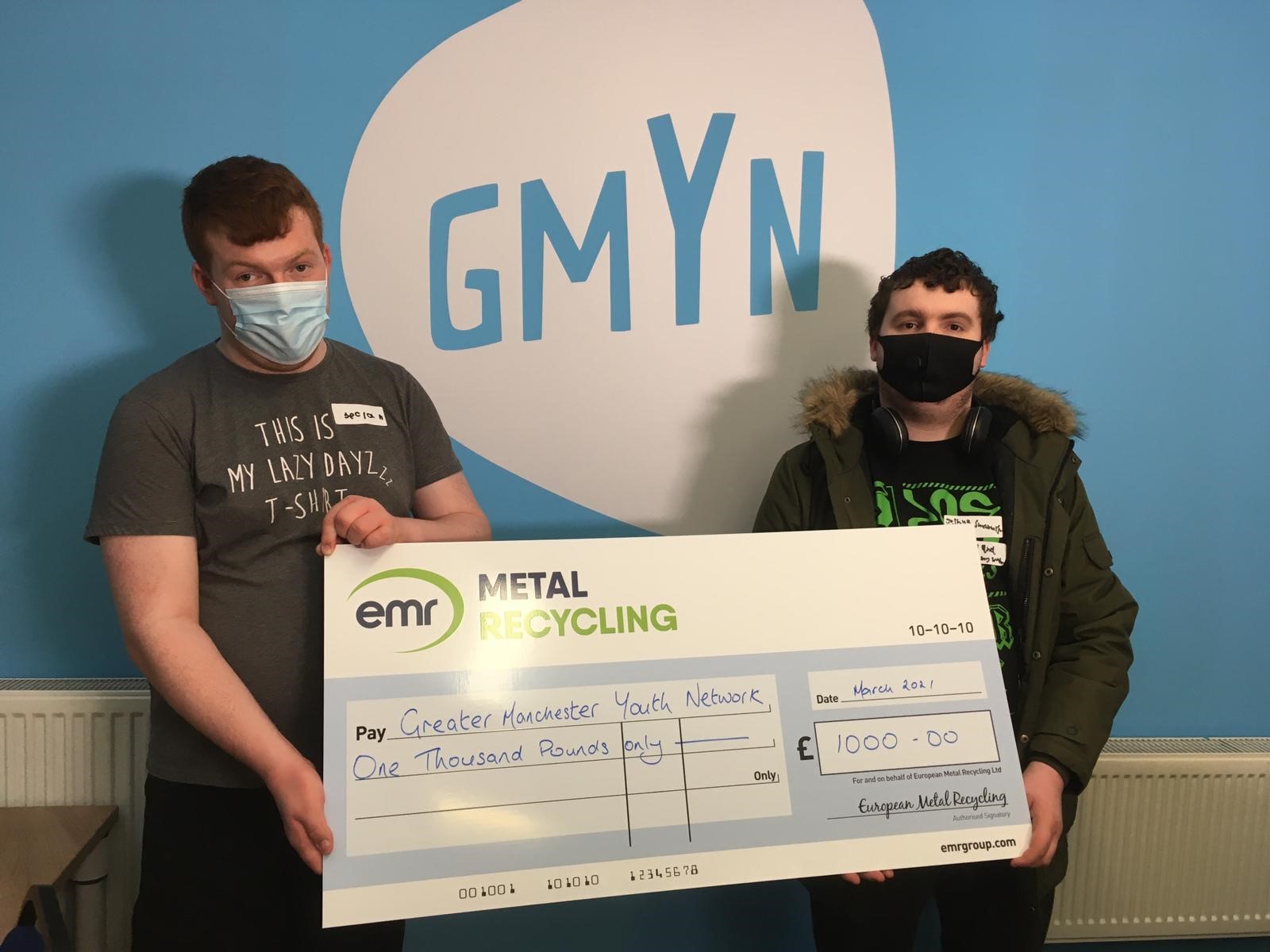 EMR awards donation to Greater Manchester Youth Network